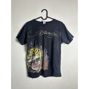 Don Ed Hardy Kids Christened Black Tiger Sz XL Youth Boys Shirt Tee‎ T